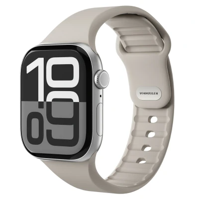Abbildung von Vonmählen Apple Watch Armband Silikon und TPU (weich) Beige Geeignet für 44/45/46/49 mm Cream