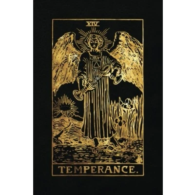 Abbildung von Temperance: 120 blank pages, Temperance Tarot Card Notebook Black and Gold Sketchbook, Journal, Diary (Tarot Notebooks)