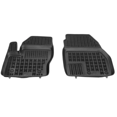 Abbildung von REZAW PLAST 200619P Fußmattensatz Gummi vorne schwarz FORD: Tourneo Connect / Grand V408 Kombi, Transit Kastenwagen