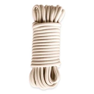 Abbildung von Elastisches Gummiseil Elfenbein 15 Meter Qualität PRO TECPLAST 9SW Spannseil für Planen mit einem Durchmesser von 9 mm