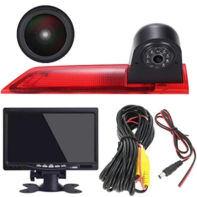 Abbildung von 「18mm Linse Top Qualität Rückfahrkamera + 7 Zoll TFT LCD Bildschirm Monitor」Bremsleuchte Auto Dach für Ford Transit Custom 2012 2016