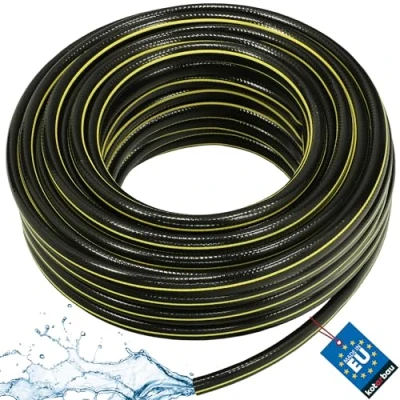Abbildung von KOTARBAU® Gartenschlauch 3/4&quot; 50m Verstärkt Schwarz Gelb Professionell zum Gießen von Pflanzen 4 lagig