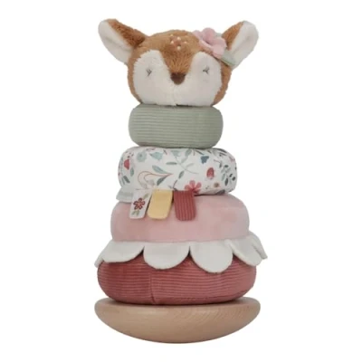 Abbildung von Little Dutch 9022 FSC Holz Ring Stapelturm REH Fairy Garden rosa