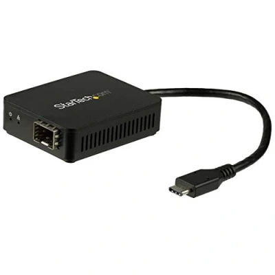 Abbildung von StarTech.com USB C auf LWL Konverter Offener SFP 3.0 Gigabit Ethernet Netzwerk Adapter 1000BASE SX/LX Windows / Mac Linux