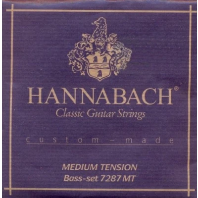 Abbildung von Hannabach 7287 Custom Made Bass Satz Konzergitarre, medium Tension