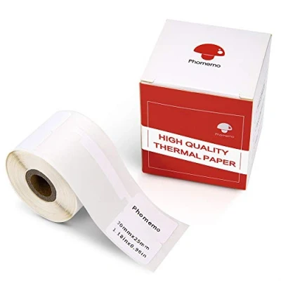 Abbildung von Phomemo M110 Etikette Selbstklebendes Thermoetikettenpapier Benutzt in M200 M120 M220 M221 M108 M102 M100 M150 M250 M260 Etikettendrucker,30 x 25 45 mm (1,18&quot;x 0,98&quot; 1,77&quot;), 100 Etiketten/Rolle