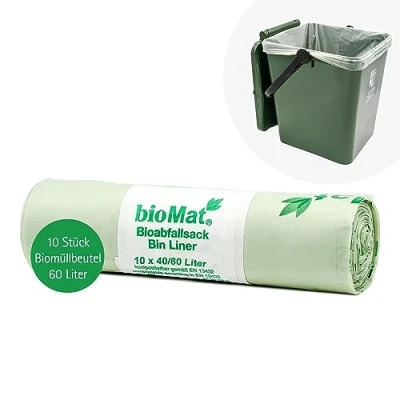 Abbildung von Biomat Kompostierbare Müllsäcke 40/60L 10 Stk.