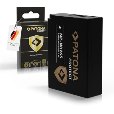 Abbildung von PATONA Protect V1 Akku NP W126s W126 (1140mAh) mit NTC Sensor und Gehäuse ohne Verwendungseinschränkung X M5 X100VI S10 T20 T30 II T5 T50 usw.