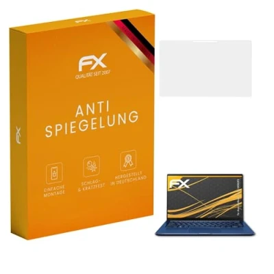 Abbildung von atFoliX Panzerfolie kompatibel mit Asus ZenBook Flip 15 UX562FD Schutzfolie, entspiegelnde und stoßdämpfende FX Folie (2X)