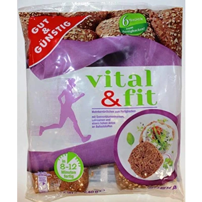 Abbildung von Gut &amp; Günstig Vital Fit Mehrkornbrötchen, 12er Pack (12 x 540g)