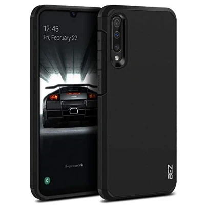 Abbildung von BEZ Samsung A50 Hülle, A30s Handyhülle Tasche Stoßfestes Kompatibel für Galaxy / A30s, [Heavy Duty Serie] Outdoor Dual Layer Armor Case Handy Schutzhülle Robuste, Schwarz