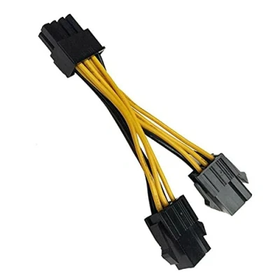 Abbildung von Zahara PCIE VGA Grafikkarte Stromkabel für NVIDIA Dual 6 Pin Buchse auf 8 Stecker
