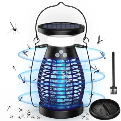 Abbildung von Insektenvernichter Elektrisch, UV Mückenlampe Fliegenfalle USB Mückenfalle Mückenschutz, Solarenergie Tragbare Fliegenfallen beleuchtete Lampe für Innen und außen, Campingplätze