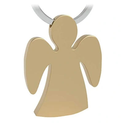 Abbildung von EAZY CASE Schlüsselanhänger mit Schutzengel, Edler Hochglanz Schlüsselring Engel Geschenkbox, Schutzengelanhänger Geschenk für Mann, Frau, Geburtstag, Partner, Freunde, Familie, Jahrestag, Matt Gold