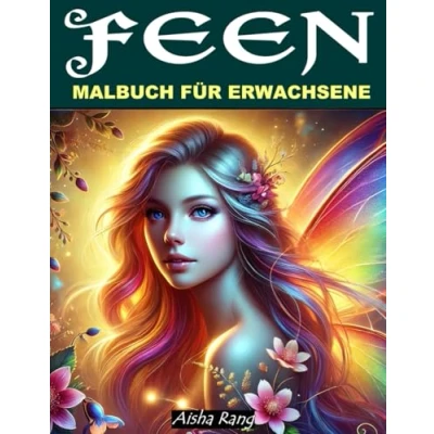 Abbildung von Feen Malbuch für Erwachsene: 50 wunderschöne Ausmalbilder Stressabbau, Entspannung und Achtsamkeit
