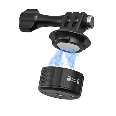 Abbildung von SUREWO Quick Release Base Mount für GoPro,Magnetische 1/4 Zoll 20 Kamerahalterung Kompatibel mit GoPro Hero 13 12 11 10 9 8 7 6 5 Schwarz,DJI Osmo Action Pro/4/3,AkASO und mehr