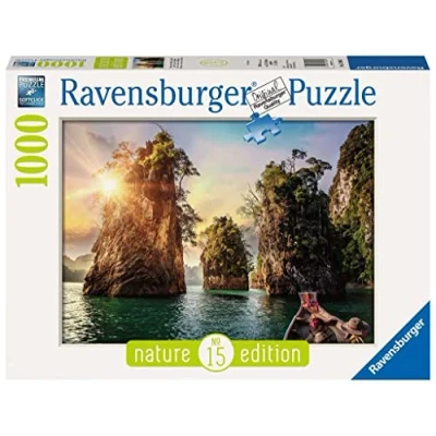 Abbildung von Ravensburger Puzzle 13968 Three Rocks in Cheow, Thailand 1000 Teile für Erwachsene und Kinder ab 14 Jahren, mit Natur Motiv