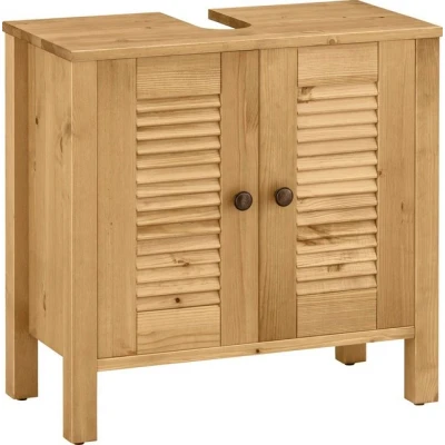 Abbildung von Home affaire Waschbeckenunterschrank &quot;Ayanna&quot;, aus Massivholz, Höhe 57 cm