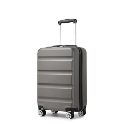 Abbildung von KONO Koffer Trolley Handgepäck Kabinenkoffer Leichte Hartschalengepäck mit TSA Schloss und doppelte Spinnrollen für Reisen Business 55x35x22cm, Grau
