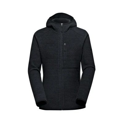 Abbildung von Mammut Arctic Hooded Fleecejacke, Damen, Größe: XL, Black mélange