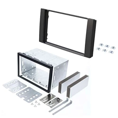 Abbildung von Audioproject A255 Autoradio Einbau Set Radioblende Doppel DIN kompatibel für Ford C Max Focus Fiesta Fusion S Kuga Metall Einbauschacht schwarz