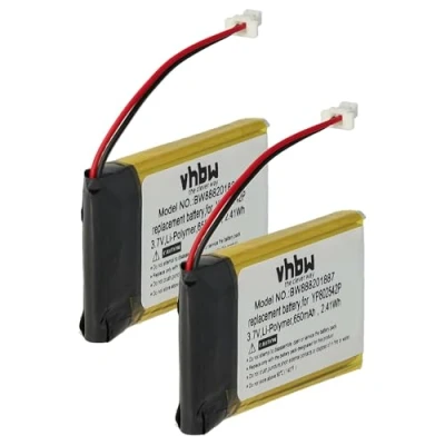 Abbildung von vhbw 2X Akku Ersatz für Sena YP802542P Wireless Headset Kopfhörer (650 mAh, 3,7 V, Li Polymer)