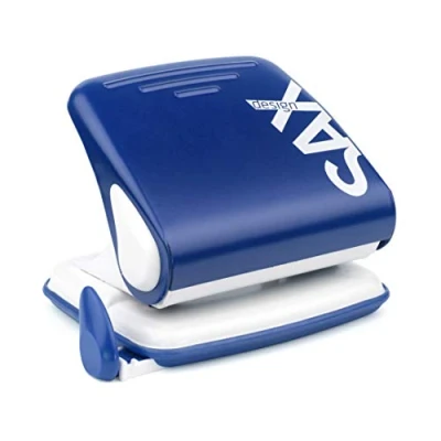 Abbildung von SAX Locher 418 30 Blatt mit Anschlagschiene (Blau)