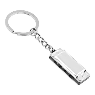 Abbildung von Spezielle Mini Mundharmonika, 8 Töne, 4 Löcher, Schlüsselanhänger für Schlüssel, 3,5 x 1,2 cm, Musikinstrumente, Geschenke Kinder, Mundharmonika