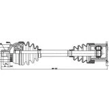 Abbildung von GSP 203023 Antriebswelle A1 507 VOLKSWAGEN: Sharan I, Kastenwagen, FORD: Galaxy Mk1 MPV, SEAT: Alhambra I