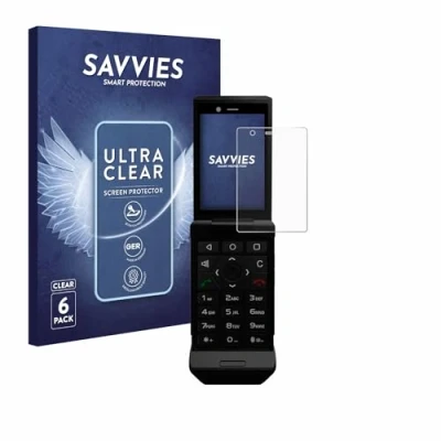 Abbildung von Savvies 6 Stück Schutzfolie für Caterpillar Cat S22 Flip Displayschutz Folie Ultra Transparent