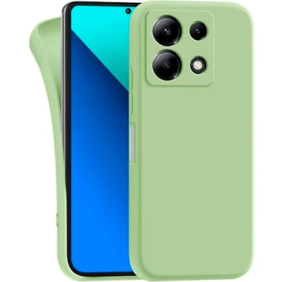 Abbildung von MyGadget Hülle kompatibel mit Xiaomi Redmi Note 13 5G robuste Handyhülle TPU Case Slim Silikonhülle Back Cover Kratzfest Schutzhülle Matt Grün