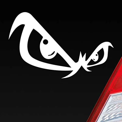 Abbildung von Hellweg Druckerei Böse Augen Bad Eyes Tuning Böser Blick Auto Aufkleber Sticker Heckscheibenaufkleber