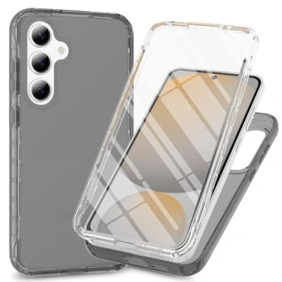 Abbildung von XINNI Hülle für Samsung Galaxy A16, 360 Grad Stoßfeste Schutzhülle mit Integriertem Bildschirmschutz, Robuster Bumper Outdoor Full Body Case, Schwarz