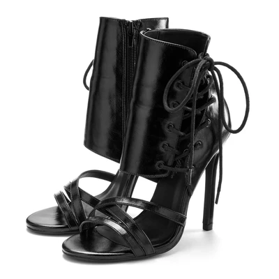 Abbildung von LASCANA Belle Affaire High Heel Sandalette, offener Schuh, Sandale, Pumps mit verführerischer Schnürung.