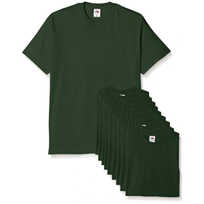 Abbildung von Fruit of the Loom Herren Original T. T Shirt, flaschengrün, XL (10er Pack)