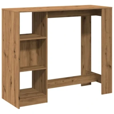 Abbildung von vidaXL Esstisch Bartisch mit Regal Artisan Eiche 124x46x103,5 cm Holzwerkstoff (1 St)