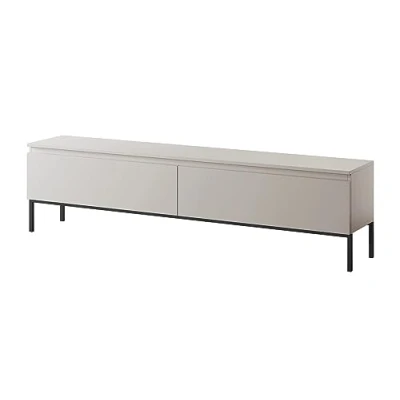 Abbildung von Selsey TV Schrank Board Sideboard Fernsehtisch Fernsehschrank Mit Schränken 175 cm Schwarze Beine Taupe Bemmi