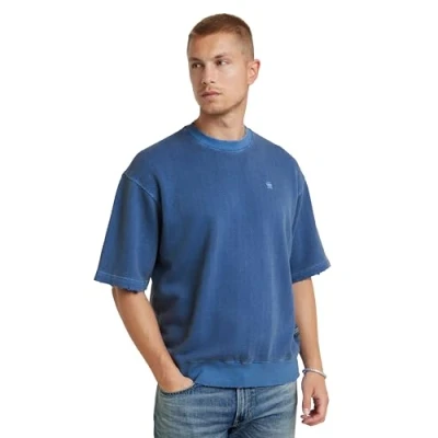 Abbildung von G Star Overdyed Loose Tshirt basic, Herren, Größe: Small, Radar blue gd