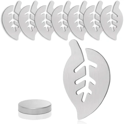 Abbildung von Aongray 8 Stück Tischdeckenbeschwerer Blattmuster für Draußen Magnetisch Tischtuchgewichte aus Edelstahl Tischdeckenhalter Extra Schwer Tischtuchklammer Beschwerer Tischdecken