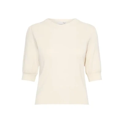 Abbildung von ICHI Ihboston Tshirt basic, Damen, Größe: Small, Almond milk