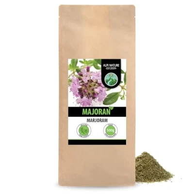 Abbildung von Majoran gerebelt (500g), getrocknet, 100% rein und naturbelassen zur Zubereitung von Gewürzmischungen