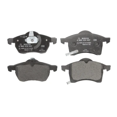Abbildung von BOSCH 0 986 424 457 Bremsbelagsatz Low Metallic mit akustischer Verschleißwarnung Kolbenclip OPEL: Astra G Coupe, Zafira A, Caravan