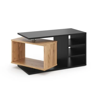 Abbildung von Vicco Couchtisch Rafi, Schwarz/Eiche, 88 x 40 cm