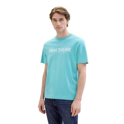Abbildung von TOM Tailor MIT LOGO Tshirt print, Herren, Größe: 3XL, Meadow teal