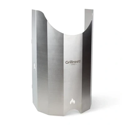 Abbildung von Grillrost.com Das Original Massive Gasflaschenabdeckung aus Edelstahl Stabil, sicher und passend für Weber Spirit 200 &amp; 300er Serie