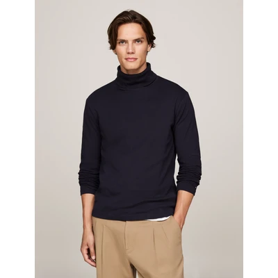 Abbildung von Tommy Hilfiger ROLL NECK TEE Langarmshirt, Herren, Größe: Medium, Desert sky