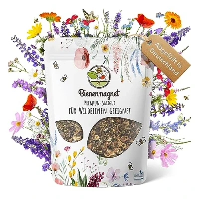 Abbildung von 250g Premium Wildblumensamen für eine bunte Blumenwiese Farbenfrohe &amp; nektarreiche Blumensamen Mischung Bienen Schmetterlinge (inkl. GRATIS eBook)