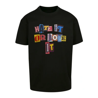 Abbildung von Upscale by Mister Tee HATE IT OR LOVE Tshirt print, Herren, Größe: Large, Black