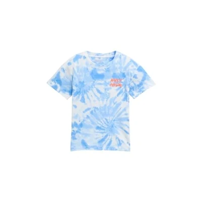Abbildung von TOM Tailor Oversize Tshirt print für Kinder, Größe: 116/122, Mid blue white tie dye design