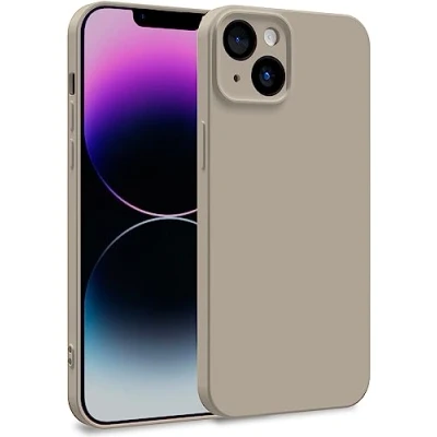 Abbildung von MyGadget Hülle kompatibel mit iPhone 14 Plus Zweilagige Handyhülle Kameraschutz Cover Innenfutter &amp; Silikon außen Grau